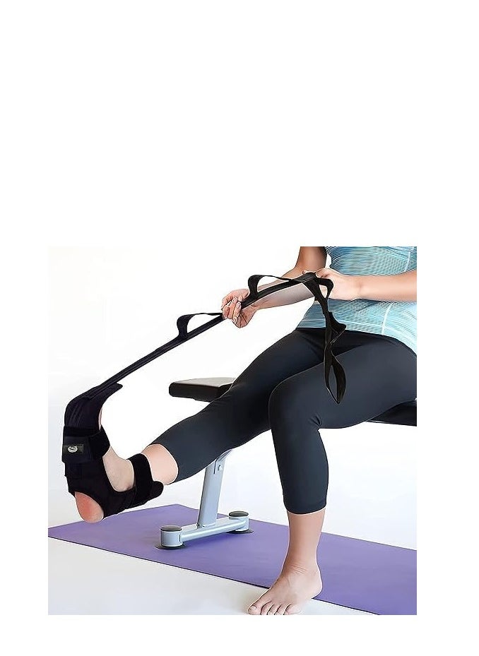 Spaceshoop Foot Stretcher Strap for Yoga Ligament Ankle Knee Plantar Fasciitis Pain Relief Achilles Tendonitis  - Image 1