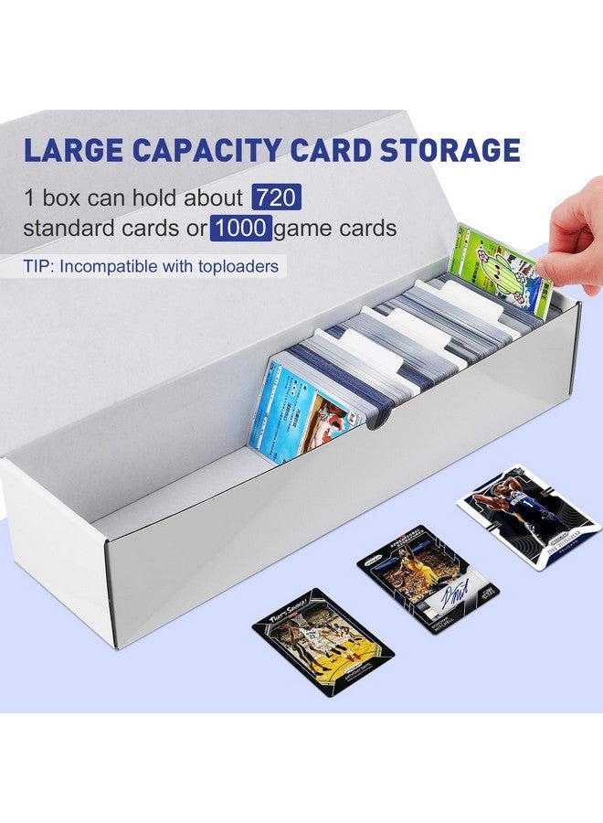 NEOACT 14.4 INCH Trading Card Storage Box,6 Pack 1000ct Cardboard Card Box with Dividers & Labels for TCG,Game,Sports Cards Collection Organizer - Image 5