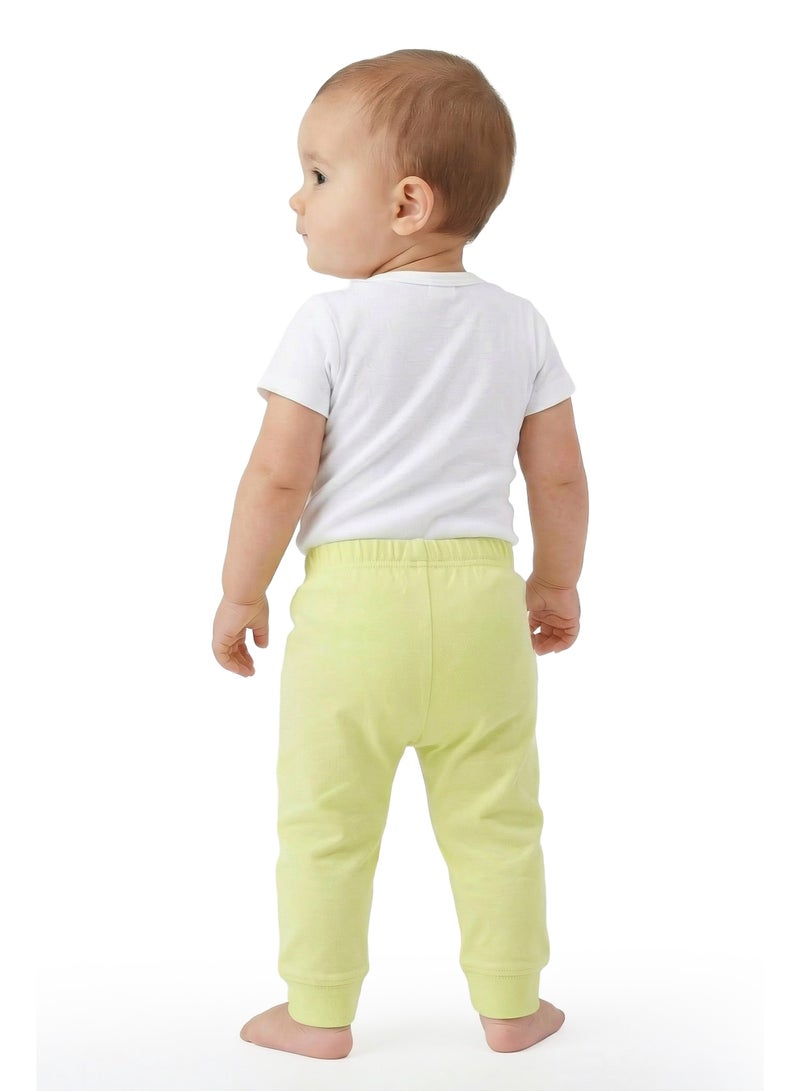 AIKO Infant Girls Lime Green Printed Cotton Pants - Image 4
