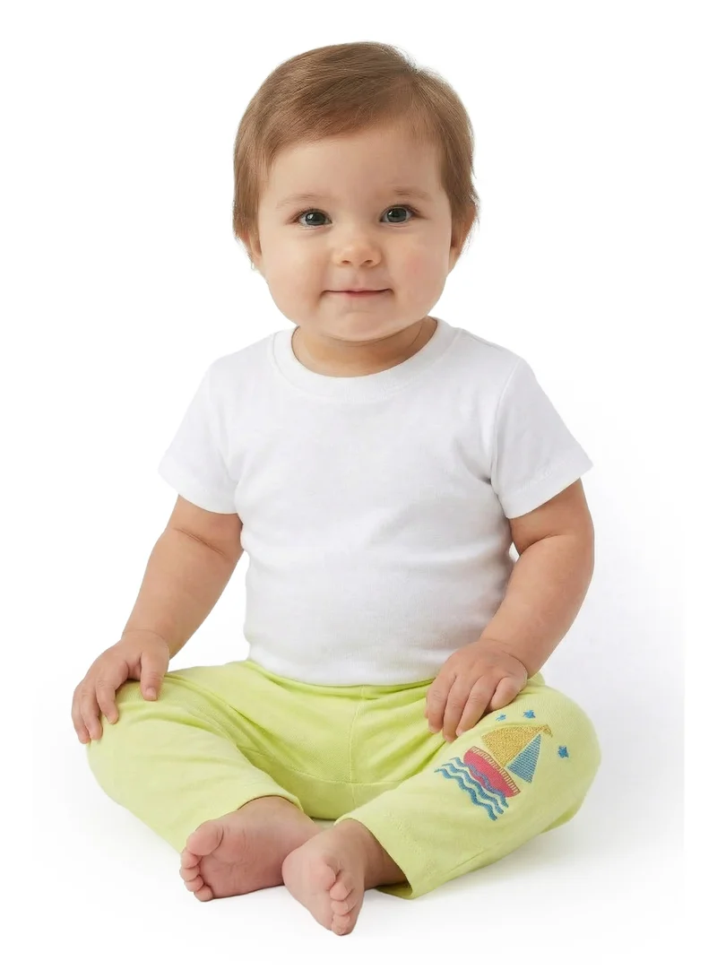 ايكو Infant Girls Lime Green Printed Cotton Pants