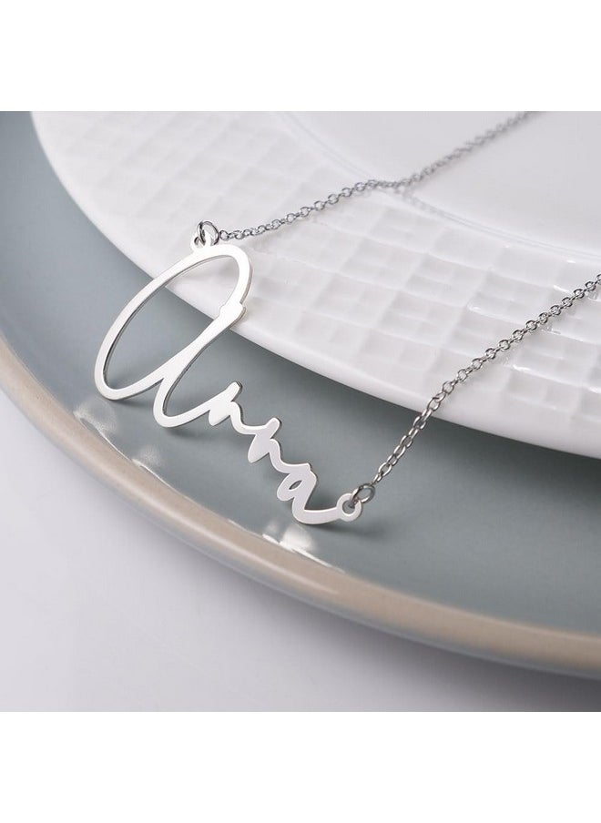 PicturesOnGold.com Custom Name Necklace For Women Personalized Name Necklace In Sterling Silver Personalized With Any Name Or Word (Sterling Sliver Modern Script)  - Image 5