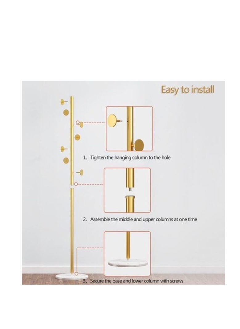 UAEJJ - Uaejj Multifunction Coat Rack, Standing Metal Clothes Rack Hat Hanger, Metal Rack Hanger Hook Stand, Branches, Black - Image 1