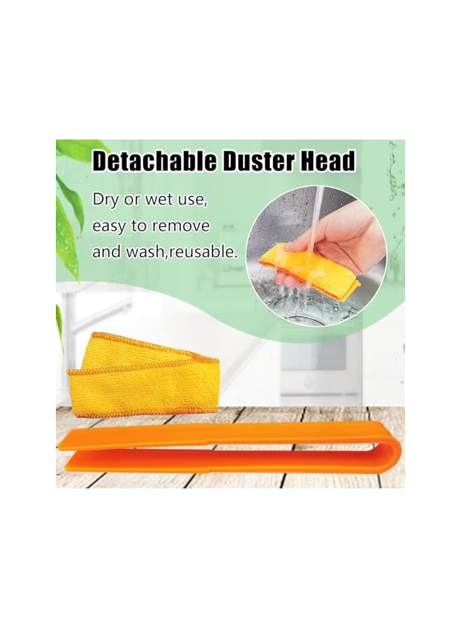 promass 4 Pack Window Blinds Cleaner Duster Brush with 4 Microfiber Sleeves, Blinds Cleaning Tools for Window Blinds, Air Conditioner Vents, Fans, Car Vents - Image 4