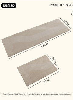 DUNISO 2 PCS  Kitchen Mats and Rugs Set , Non Slip Heavy Duty Standing Mat, Quick Dry Diatom Mud Floor Mat,  Extra Soft and Absorbent Floor Mats for  Kitchen, Bath, Office, Laundry(40*60cm+40*120cm)  - Image 4