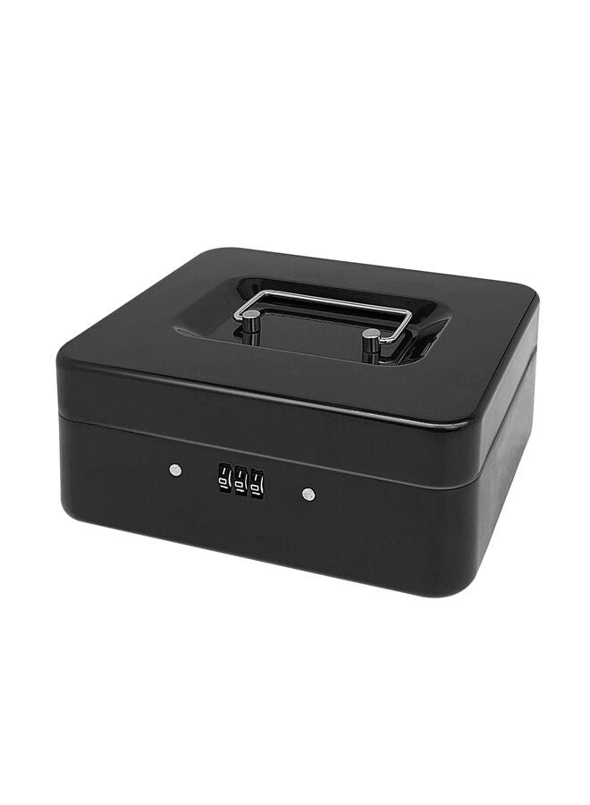 Cash Box, Removable Money Tray, Money Tray for Security, Cash Box with Combination Lock, Metal Small Money Organizer, Removable Money Tray, Cash Storage Box, Lockable Cover - Image 1