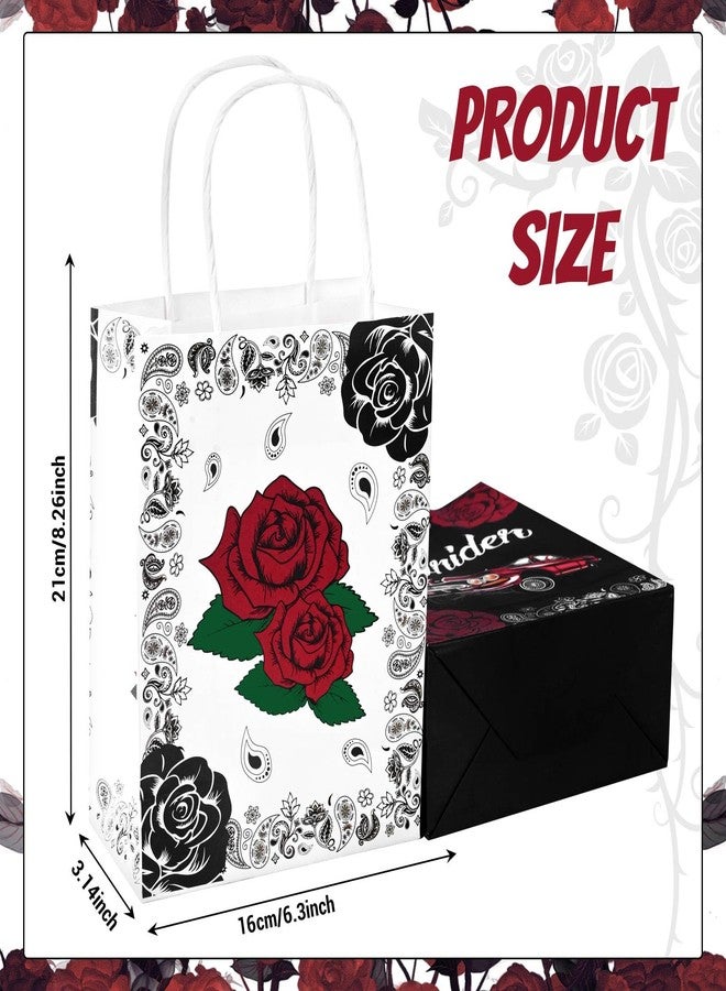 Bolsome 24pcs Cholo Lowrider Party Bags with Handles for Early 2000s Old School Theme Birthday Party Supplies Gift Goody Treat Candy Bags Western Bandana Return Gift Bags cholo theme party decorations - Image 2