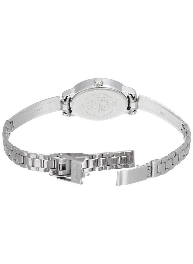 Sonata Quartz Analog White Dial Stainless Steel Strap Watch for Women-NS8100SM01 - Image 2