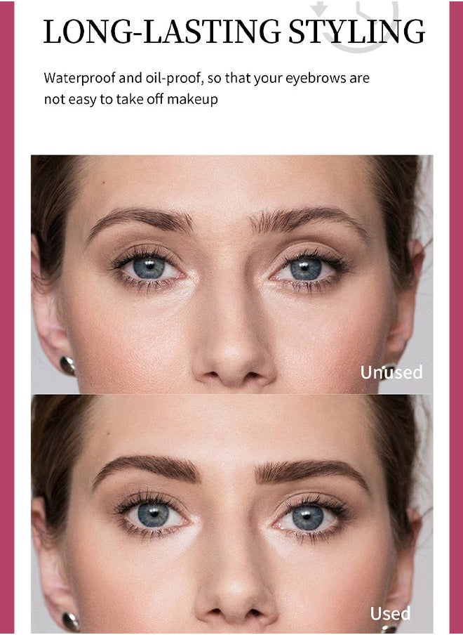2 Pcs Quick-Dry Eyebrow Styling Gel，Long-lasting waterproof and sweat proof eyebrow Repair Liquid Eyebrow styling