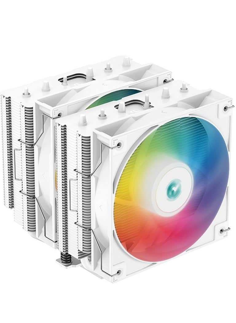 Deepcool AG620 WH ARGB مبرد وحدة المعالجة المركزية ثنائي البرج مع 260 وات TDP | دعم Intel LGA2066/2011-v3/2011/1700/1200/1151/1150/1155 وAMD AM5/AM4 - R-AG620-WHANMN-G-2 (أبيض) - pzsku/ZC3EADA7C833B5862CABEZ/45/_/1718367192/7ef8c065-e899-4f9f-9410-18e62501ff28