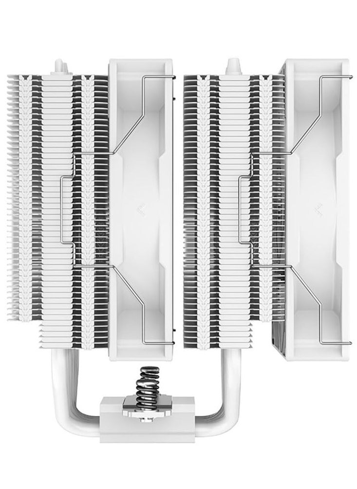 Deepcool AG620 WH ARGB Dual-Tower CPU Cooler with 260W TDP | Support Intel LGA2066/2011-v3/2011/1700/1200/1151/1150/1155 and AMD AM5/AM4 - R-AG620-WHANMN-G-2 (White)