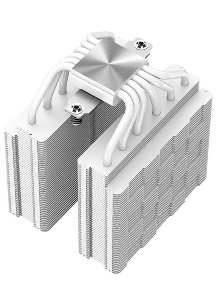 Deepcool AG620 WH ARGB Dual-Tower CPU Cooler with 260W TDP | Support Intel LGA2066/2011-v3/2011/1700/1200/1151/1150/1155 and AMD AM5/AM4 - R-AG620-WHANMN-G-2 (White)
