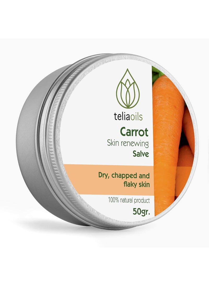 teliaoils Teliaoils Carrot Salve  Natural And Certified Organic  For Dry And Sensitive Skin  Reduces Wrinkles Improves Skin General Health  Everyday Cleanser And Moisturizer 170 Oz  50ml 