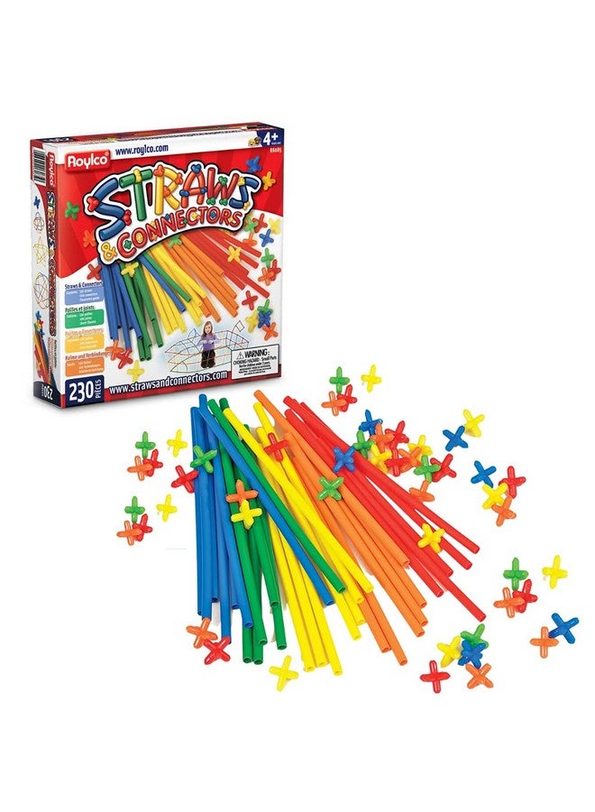 Roylco Straws and Connectors Building Kit - Pack of 230 - Colors may vary - Image 1