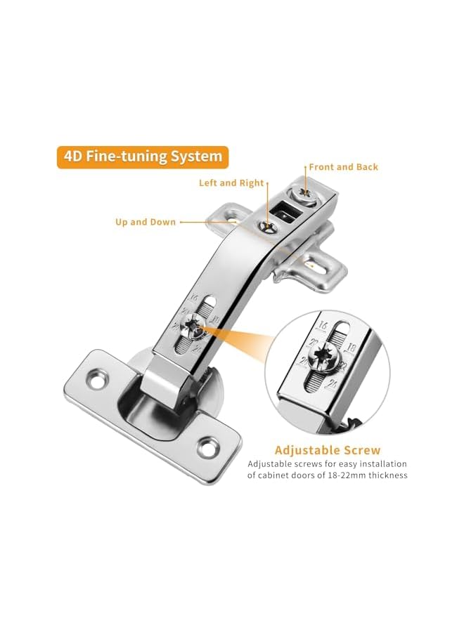 S-TOP 2 Pack 1 Pairs 135° Lazy Susan Hinge, Full Overlay Concealed for Corner Kitchen Cabinet Replacement Hardware, Cupboard Folded, Folden Door - Image 2