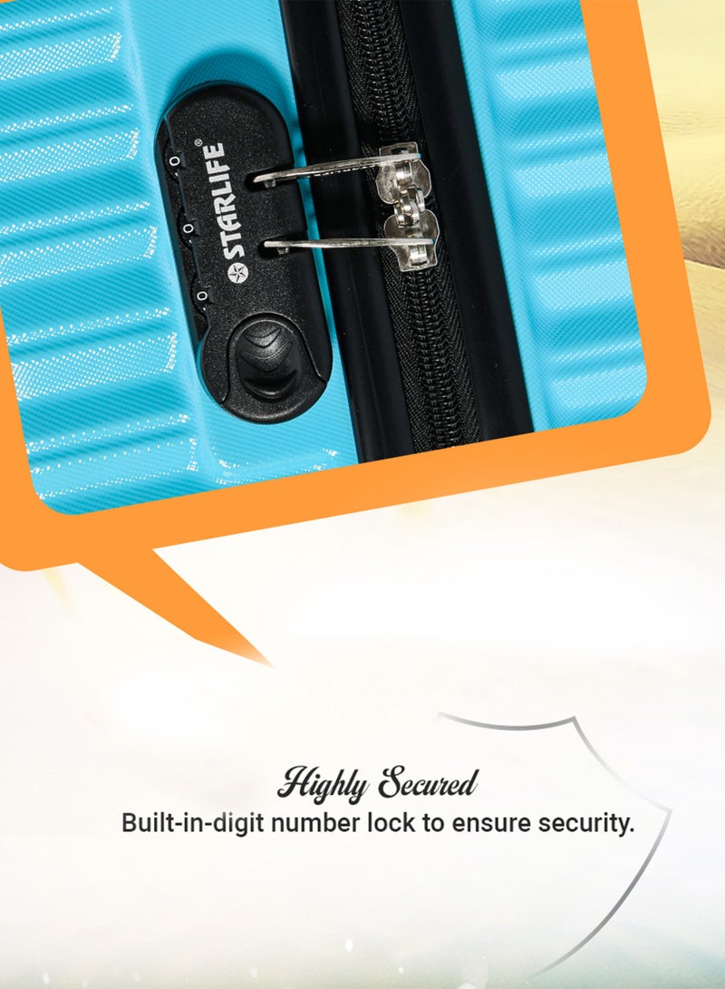 ستار لايف مجموعة حقائب سفر مكونة من 4 قطع من حقائب أمتعة السفر ذات الجانب الصلب من مادة ABS - Image 3