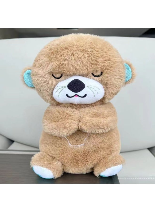 Baby Toy Soothe 'n Snuggle Otter Portable Plush Sound Machine with Music Lights & Breathing Motion for Newborns 0+ Months - Image 1