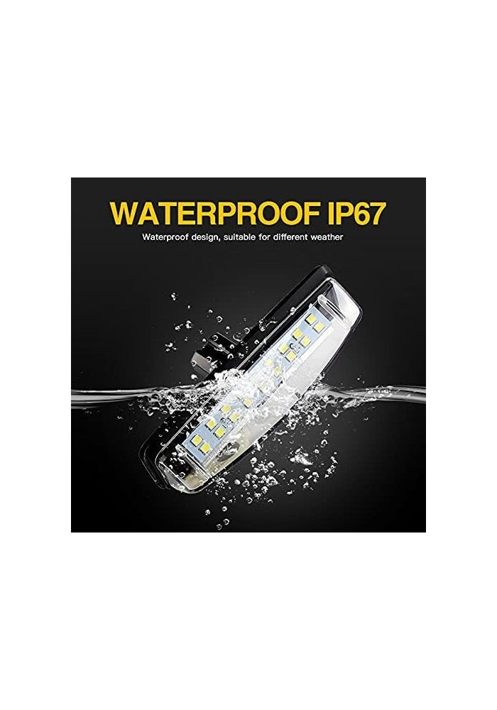 QASULER 2pcs Universal 12V LED License Plate Lights - Image 3