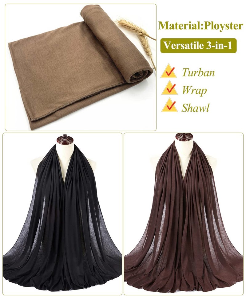 Harewom 3PCS Head Wraps for Black Women Turban Headwraps Stretchy African Hair Wraps Soft Jersey Head Scarf Tie Headbands Pack for Dread Locs Natural Hair - Image 5
