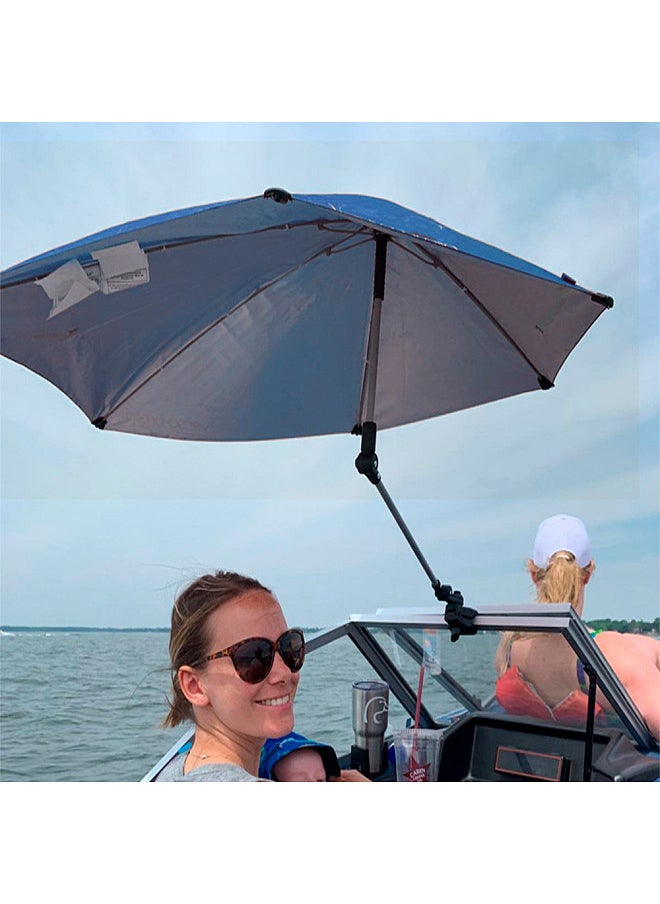 Adjustable Chair Umbrella Clamp-on Umbrella Multi-functional Stroller Umbrella for for Beach Chair Wheelchair Stroller