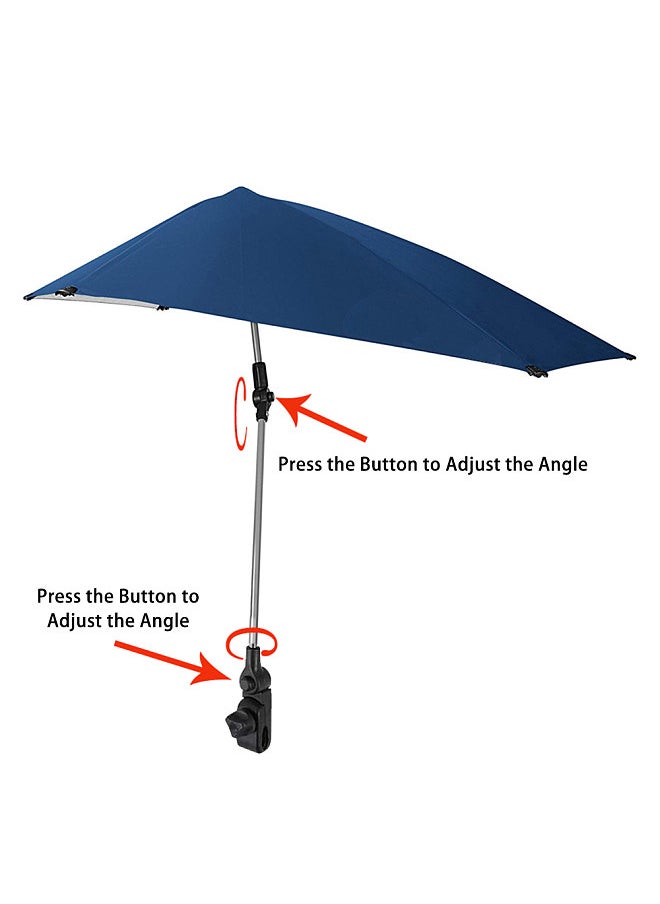 Adjustable Chair Umbrella Clamp-on Umbrella Multi-functional Stroller Umbrella for for Beach Chair Wheelchair Stroller