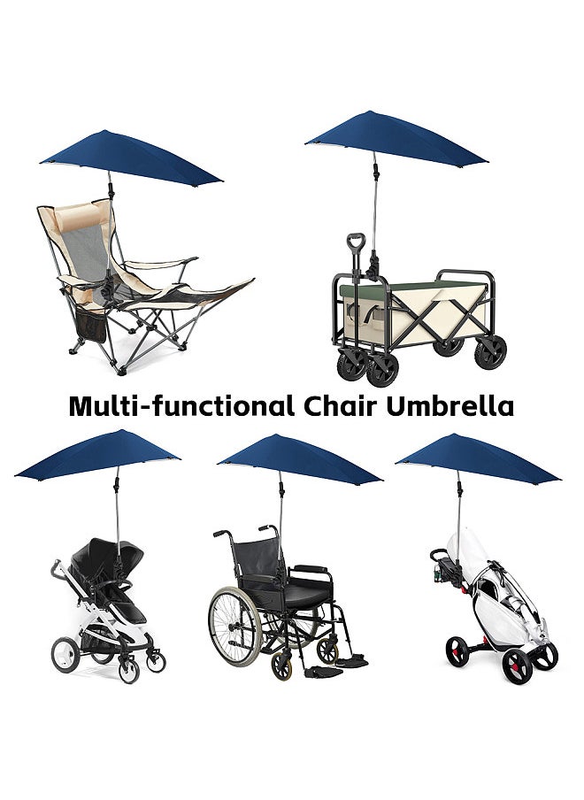 Adjustable Chair Umbrella Clamp-on Umbrella Multi-functional Stroller Umbrella for for Beach Chair Wheelchair Stroller