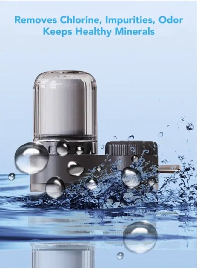 APEX 7-Stage Ceramic Purification Faucet Water Purifier Filter for Kitchen Sink Bathroom Washbasin Home Drinking, ReuseableTap Water Filter for Sink with Dual Outlets, Soften Hard Water & Remove Impurities - Image 3