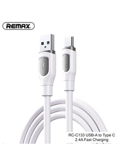 USB-A to Type-C, White, 1M