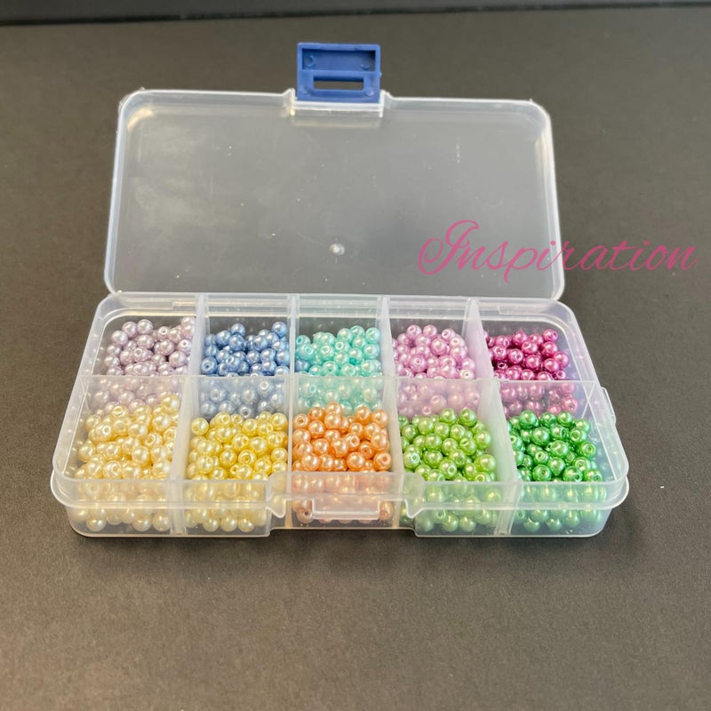 Linpeng Clear Plastic Organizer Box, Adjustable Compartment Dividers, Beads Pills Storage Box 10 Grids, DIY Craft Supplies, Gift for Beaders, Pack of 12 - Image 3