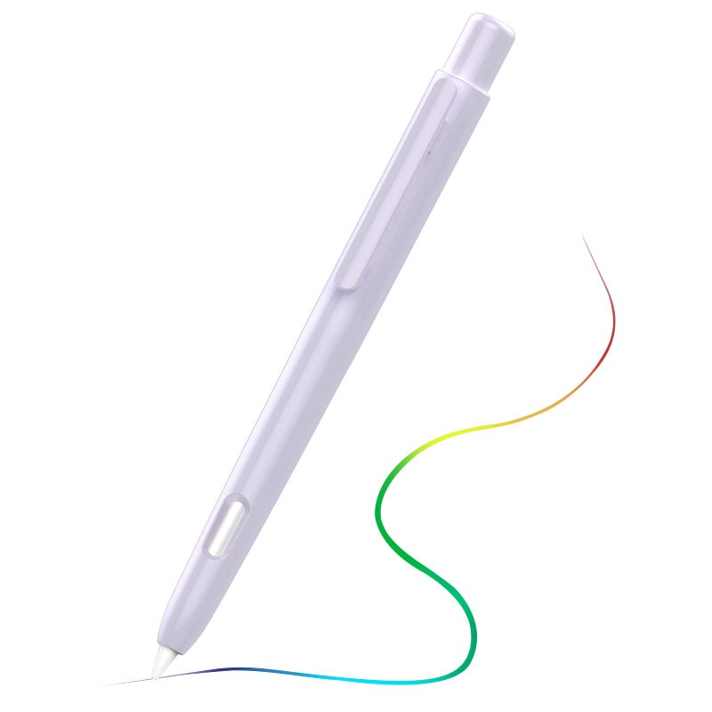 Moko Protective Case Compatible with Apple Pencil 2nd Generation, Retractable Protective Case for Apple Pencil with Clip, Apple Pencil PC Cover, Double-Tap Stand, Taro Purple - Image 1