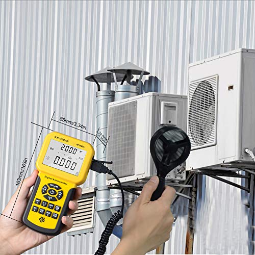 AOPUTTRIVER HVAC Anemometer Handheld CFM Pro HVAC Anemometer AP-846A Wind Speed Meter with Backlight Max/Min/Avg Functions for Measuring Wind Speed Air Velocity HVAC Air Flow Meter - Image 5