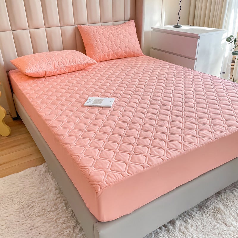 Fittedsheets Waterproof Quilted Bed Hat Bedspread El Protective Cover Sanding Dust Cover Urine Proof - Image 1