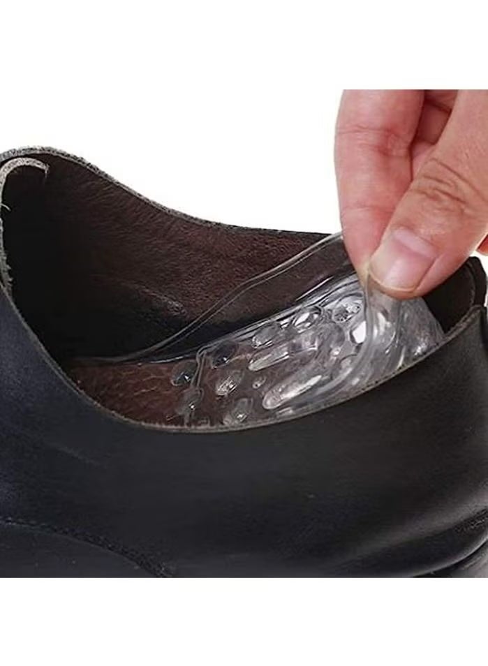 نعل داخلي للكعب جل من السيليكون لزيادة ارتفاع القدم قابل للتعديل من 5 طبقات للحصول على اختلاف في طول الساق - للرجال والنساء - قابل للتعديل - شفاف غير مرئي - زوج واحد - Image 1