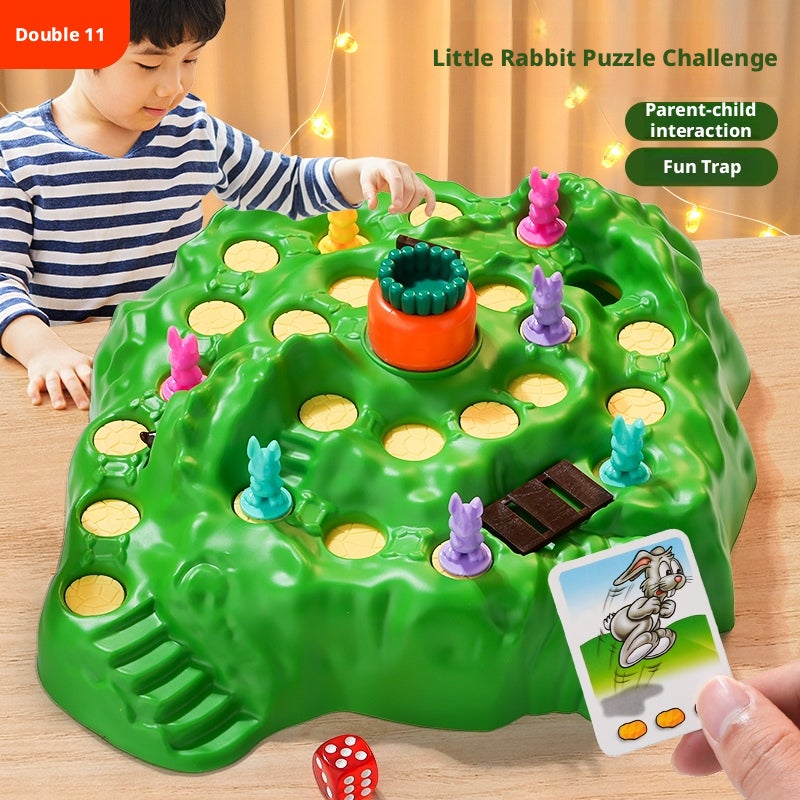 Rabbit Trap Board Game - 2-Player, Educational, Parent-Child Interactive Strategy Game - Image 1