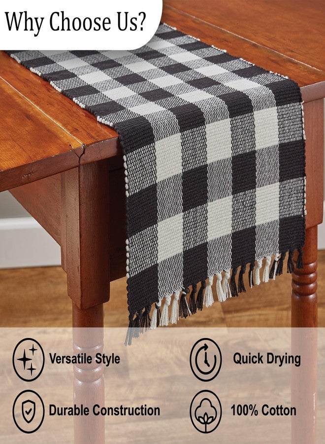 Park Designs Buffalo Check Table Runner - 36''L - Black - Image 5