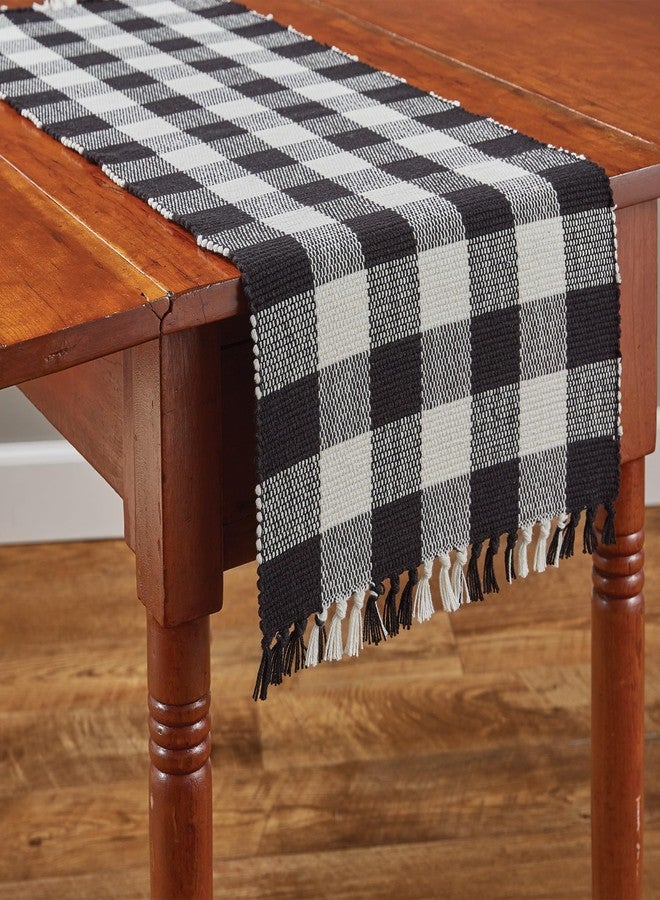Park Designs Buffalo Check Table Runner - 36''L - Black - Image 2
