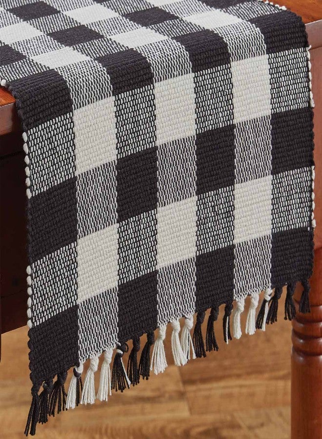 Park Designs Buffalo Check Table Runner - 36''L - Black - Image 1