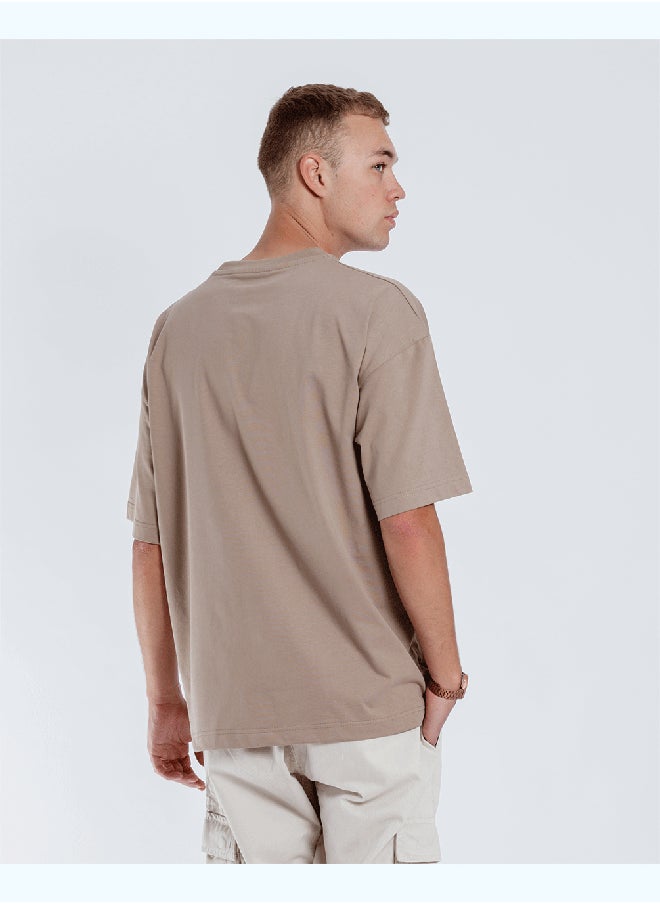 In Your Shoe - Khaki Basic Oversized Tee - Image 1