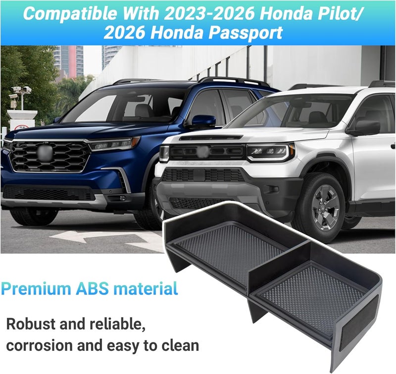 Sinminou Center Console Organizer Compatible with 2023 2024 2025 2026 Honda Pilot/2026 Honda Passport Accessories, Storage Box Tray Insert Divider Compartment Tray Interior Accessories - Image 2