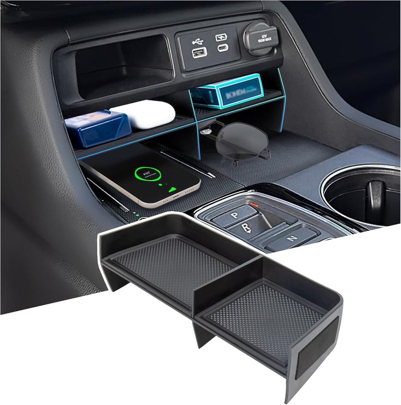 Sinminou Center Console Organizer Compatible with 2023 2024 2025 2026 Honda Pilot/2026 Honda Passport Accessories, Storage Box Tray Insert Divider Compartment Tray Interior Accessories - Image 1