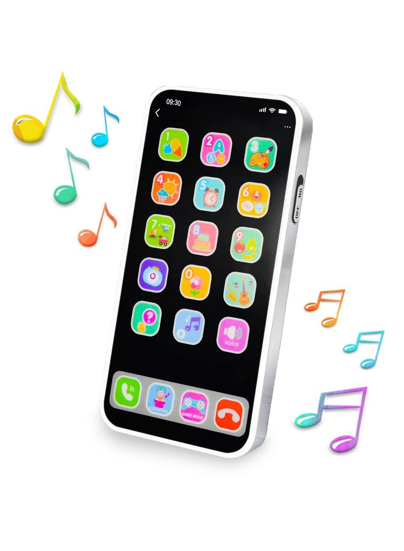 SHENYU Smartphone Learning Baby Phone Toy for 1 Year Old Toddlers Musical Instruments with Light and Sound Multiple Education Games for Boys and Girls, Gifts for Birthday - Image 1