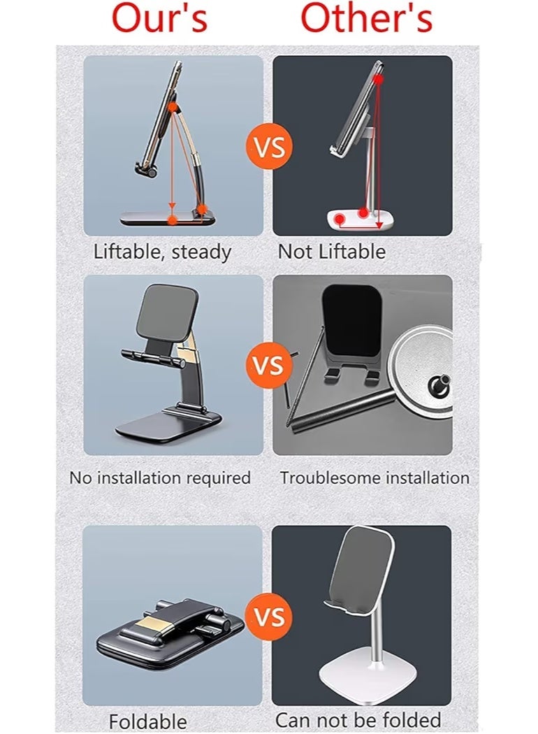 حامل هاتف مكتبي قابل للطي والتعديل لجميع الهواتف الذكية - Image 3