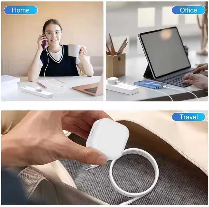 إيكاريس كابل ® USB-C إلى USB-C بطول 1 متر، شحن سريع بقوة 20 واط من نوع USB-C، كابل مضفر لمزامنة البيانات متوافق مع iPhone 15/16/17 وSamsung Galaxy وiPad وGoogle Pixel وأجهزة USB-C - Image 4