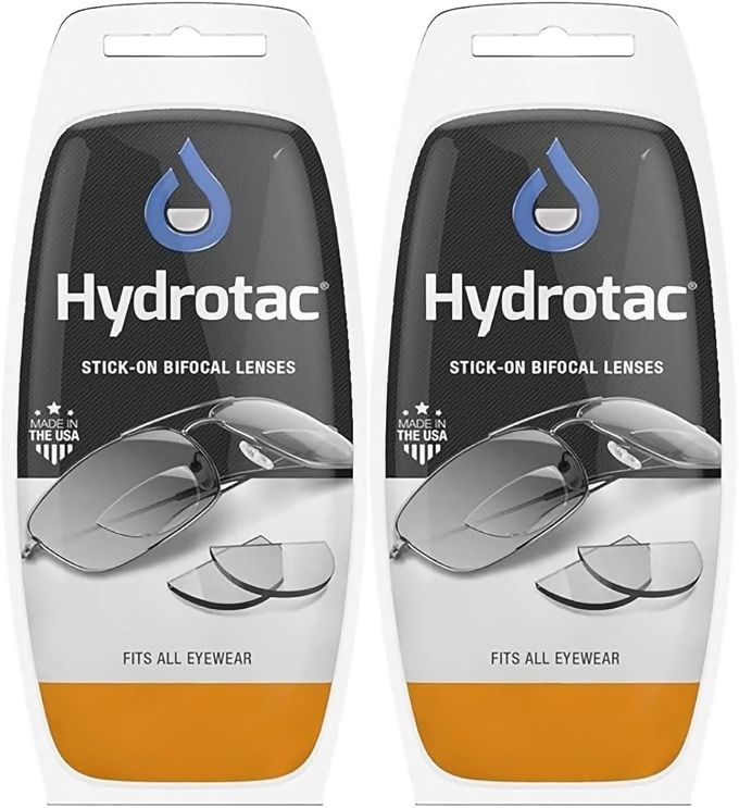 HYDROTAC Optx 20/20 Stick On Magnification Reusable Bifocal Lenses +2.50 Diopter (Pack Of 2) - Image 1