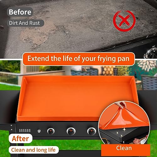 Snuggery Silicone Griddle Mat 29” for Blackstone,Upgraded Full-edge Heavy Duty Food Grade Non-Stick Griddle Cover,Grill Buddy Mat Protect Your Griddles from Dirt & Rust (29 inch) - Image 3