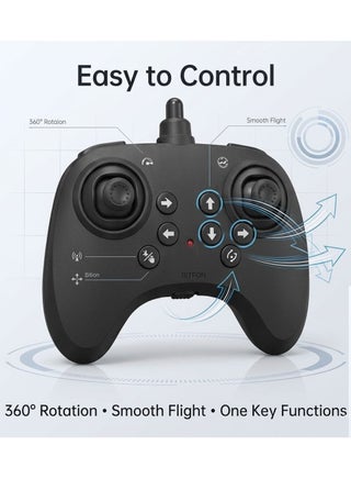 RC Drone Aeroplane for Kids & Adults, 2.4GHz Remote Control L0712 Quadcopter Fighter Plane with LED Lights, Easy to Fly Beginner Friendly Flying Toy, Durable Fall Resistant Indoor, Outdoor RC Airplane with USB Charging - view 3