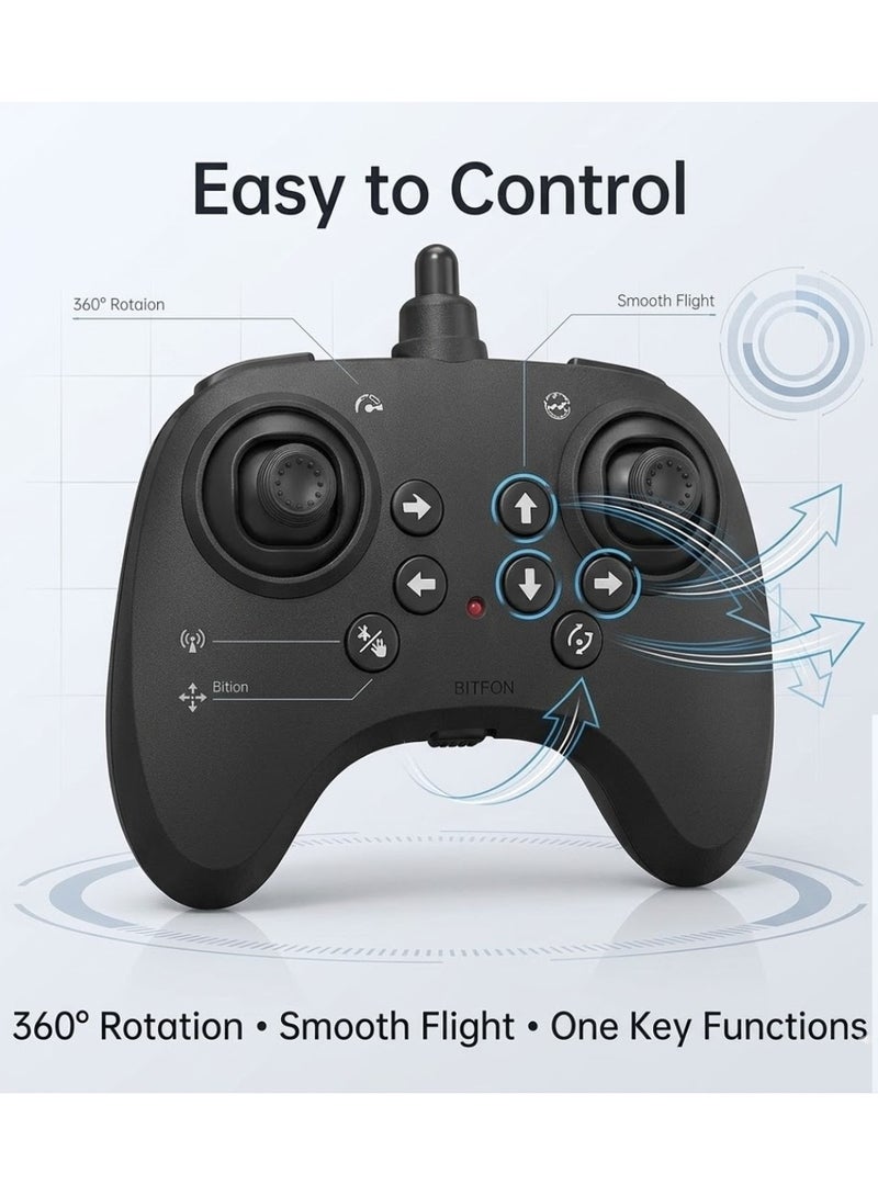 RC Drone Aeroplane for Kids & Adults, 2.4GHz Remote Control L0712 Quadcopter Fighter Plane with LED Lights, Easy to Fly Beginner Friendly Flying Toy, Durable Fall Resistant Indoor, Outdoor RC Airplane with USB Charging - Image 3