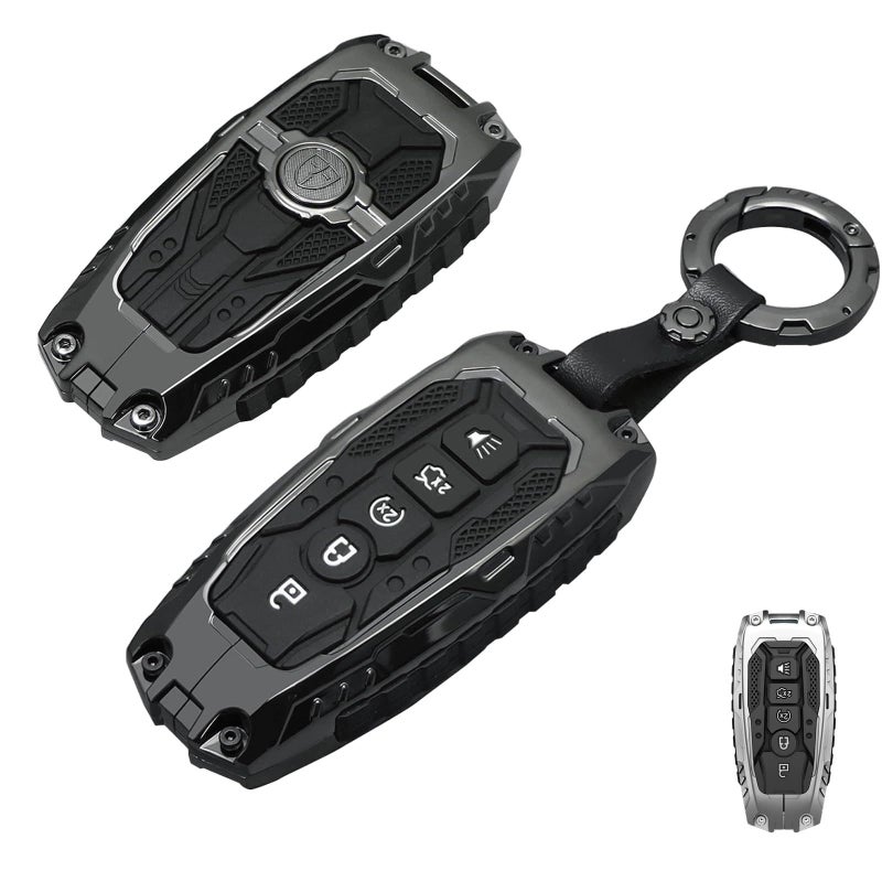 YYinno Heavy Duty Key Fob Cover for Ford (F150/F250/SUV/Mustang), Shockproof Protector Waterproof for Explorer/Fusion/Escape/Edge/Expedition/Maverick, 4/5 Buttons Key Accessories Black Gift - Image 1