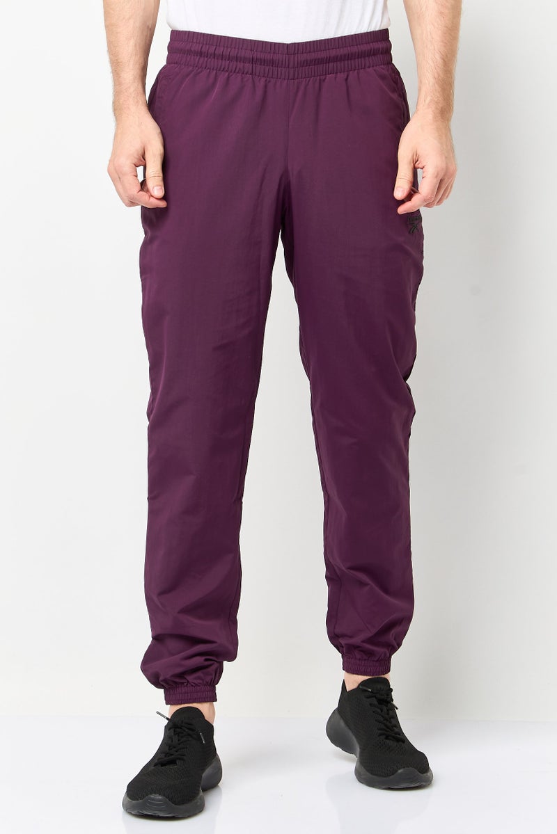 Reebok Men Sportswear Fit Training Track Pants, Plum - Image 1