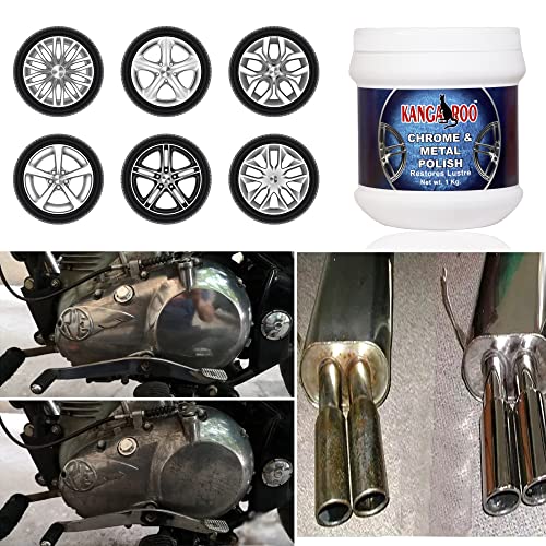 Kangaroo® Chrome and Metal Polish 1 Kg For Chrome, Copper, Brass, Bronze, Gold, Nickel and Stainless Steel. All Metal Cleaner, Polisher and Protectant. Removes oxidation and discoloration. (1 KG) - Image 4