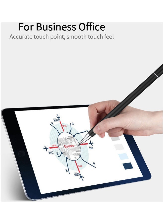 NIBEMINENT Universal Stylus Pen with Magnetic Absorption Silicone Head Black - Image 2